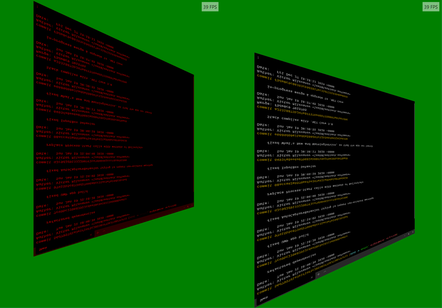 Stereo image of a window in 3D